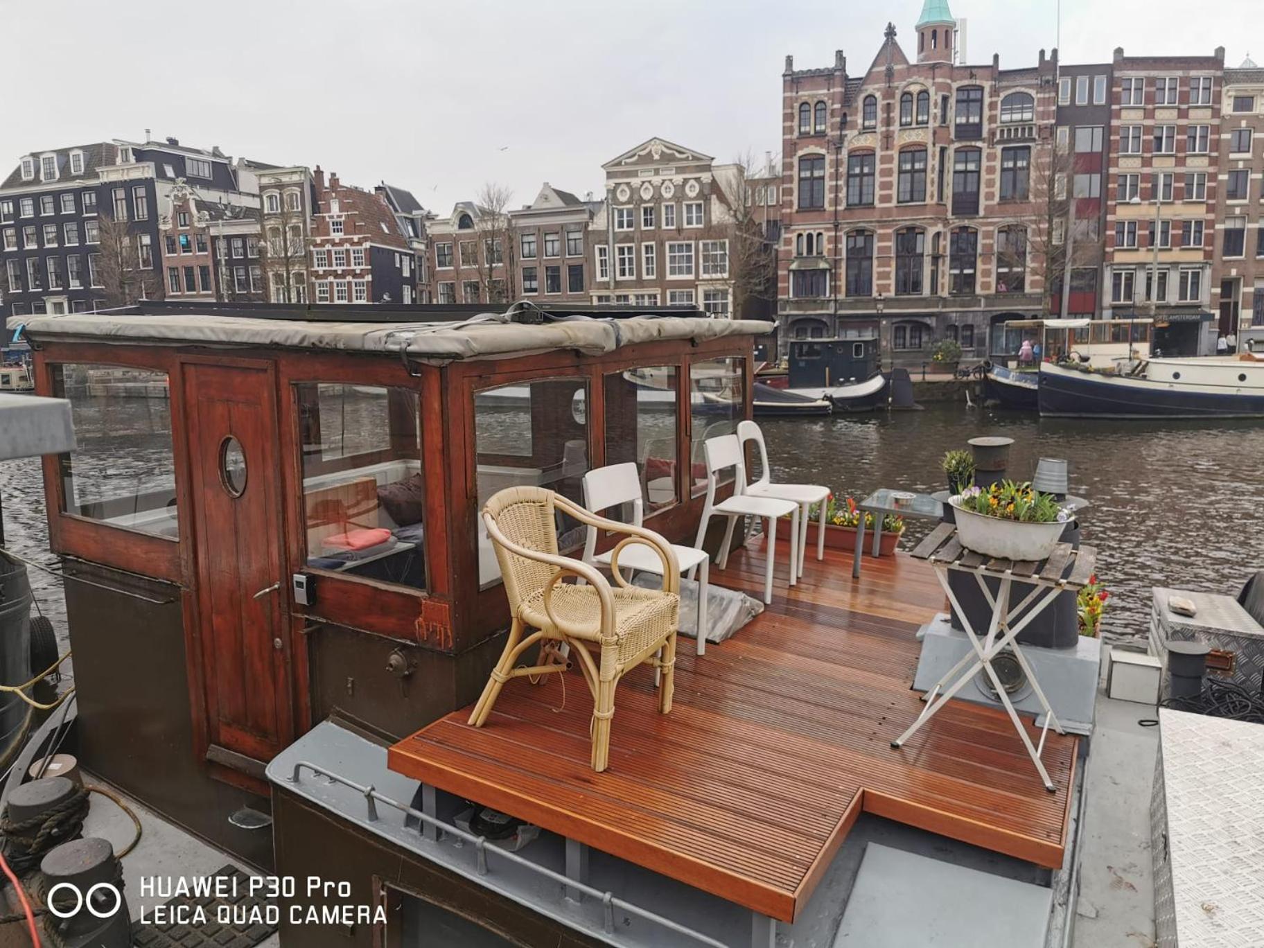 Waterloo Square River Vieuw Houseboat Amsterdam Exterior photo